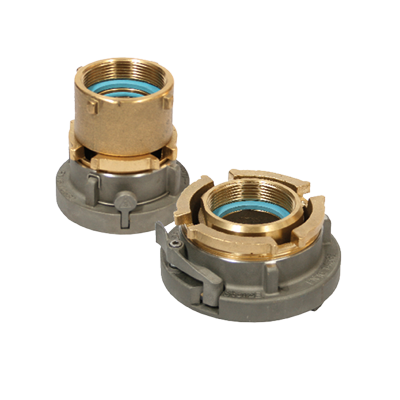 Storzkupplungen V4A drehbar mit Arretierung, mit Sperrklinke